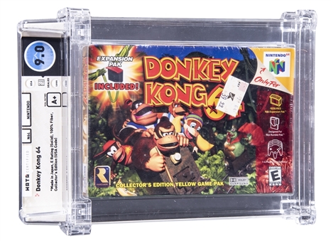 1999 Nintendo 64 (USA) "Donkey Kong 64" Sealed Video Game - WATA 9.0/A+